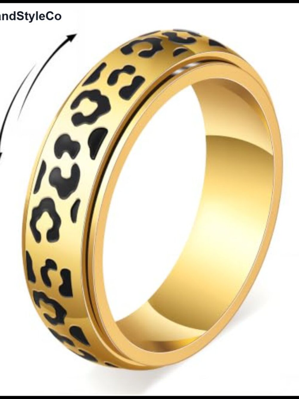 Spinner Fidget Ring Stainless Steel Anxiety Relief for Women